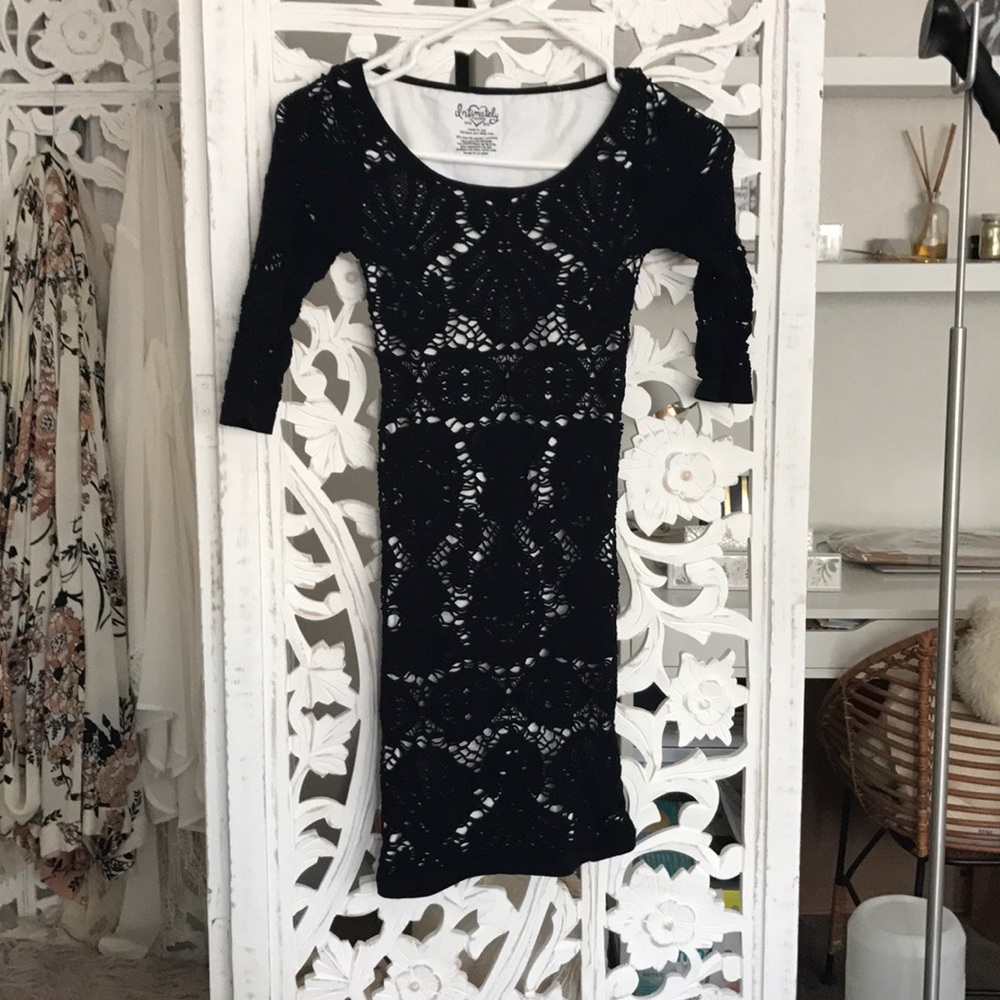 Free People Stretchy lace body con dress - Picture 1 of 3